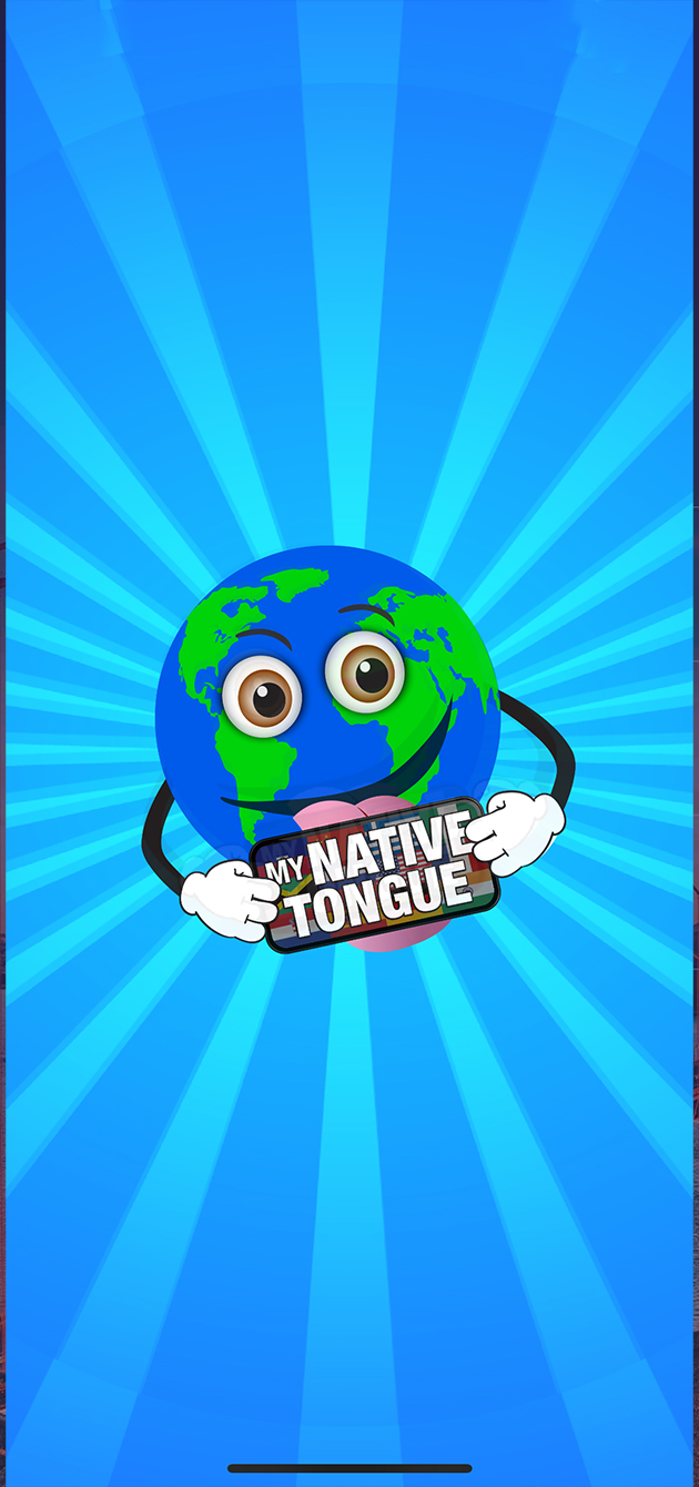 My Native Tongue mobile app intro screen in Miami, FL